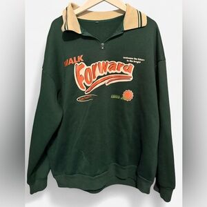 Shein Green and Orange Forward Sweatshirt
